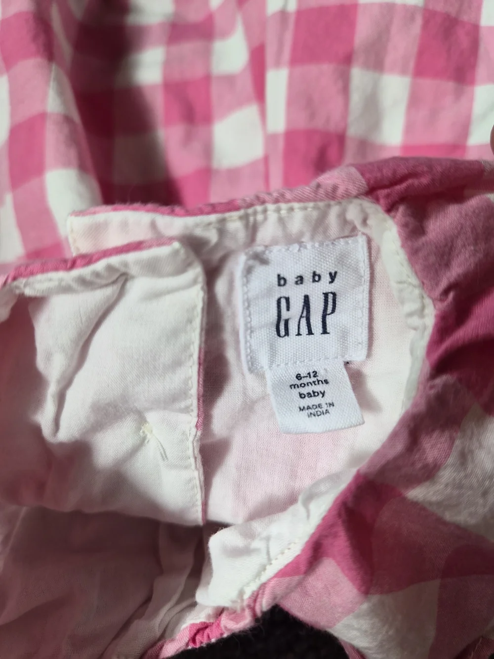 Gap Pink and White Gingham Baby Dress